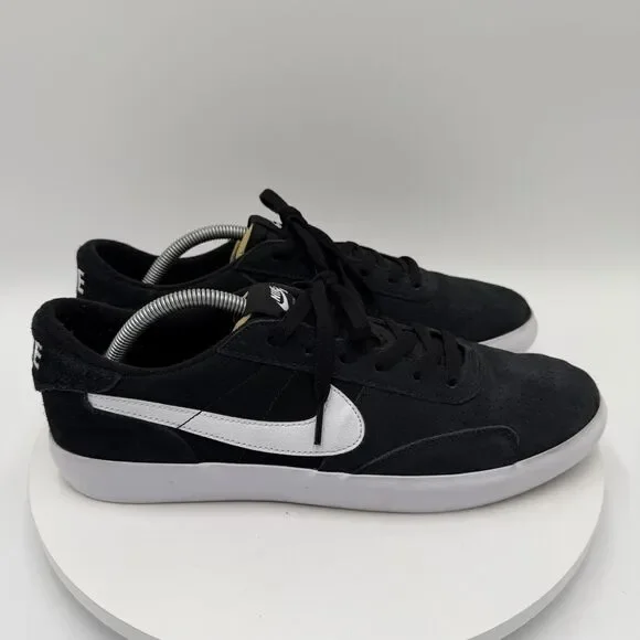 Nike NB Heritage Vulc SB Casual Sneakers Black White Mens Sz 11 Suede Canvas - Picture 2 of 8